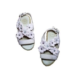 Ugg Toddler Girl Size 8 Pink Allairey Sparkle Floral Sandals